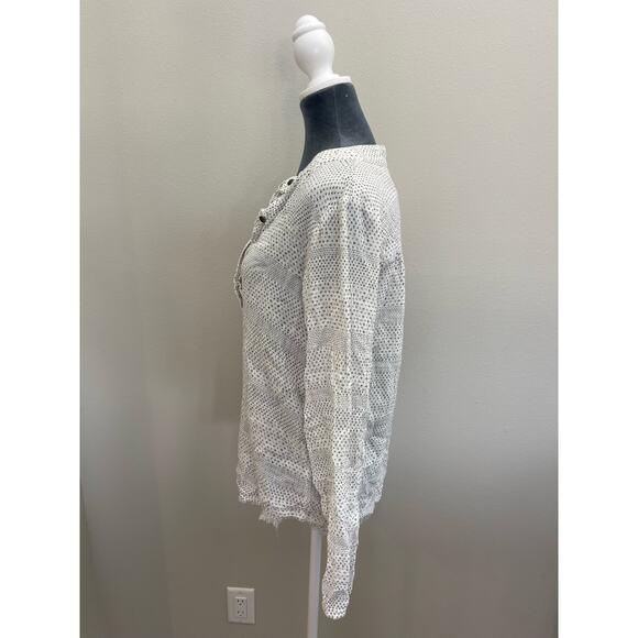 CURRENT/ELLIOTT Button Up Top 100% Cotton - Picture 2 of 8